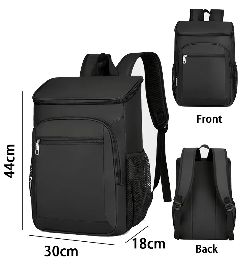 Custom Polyester Cooler Bag Thermal Lunch Backpack Reusable Leaproof Insulated School Picnic for Food Delivery Wine Packing - product detail