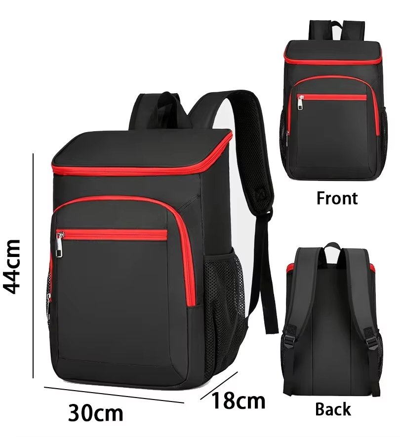 Custom Polyester Cooler Bag Thermal Lunch Backpack Reusable Leaproof Insulated School Picnic for Food Delivery Wine Packing - product detail