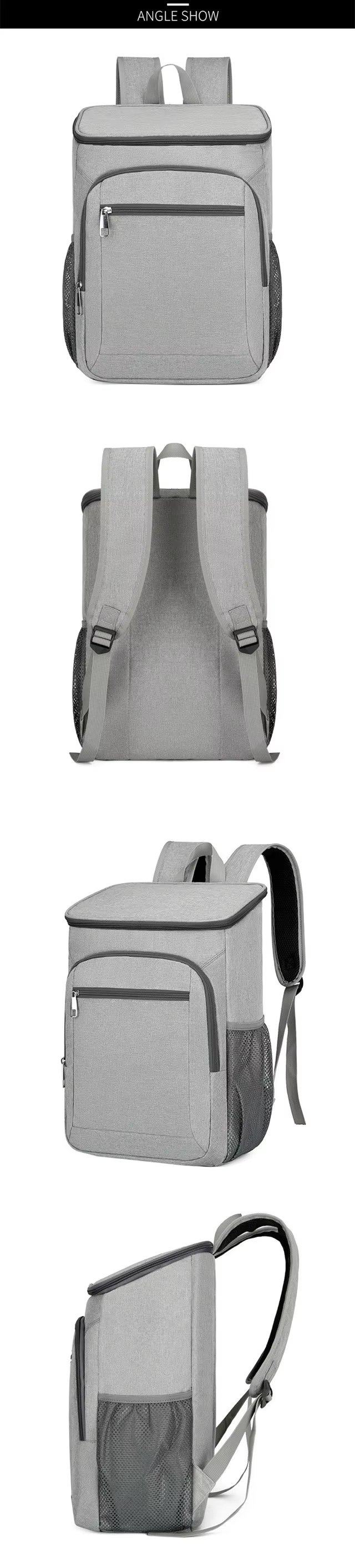 Custom Polyester Cooler Bag Thermal Lunch Backpack Reusable Leaproof Insulated School Picnic for Food Delivery Wine Packing - product detail