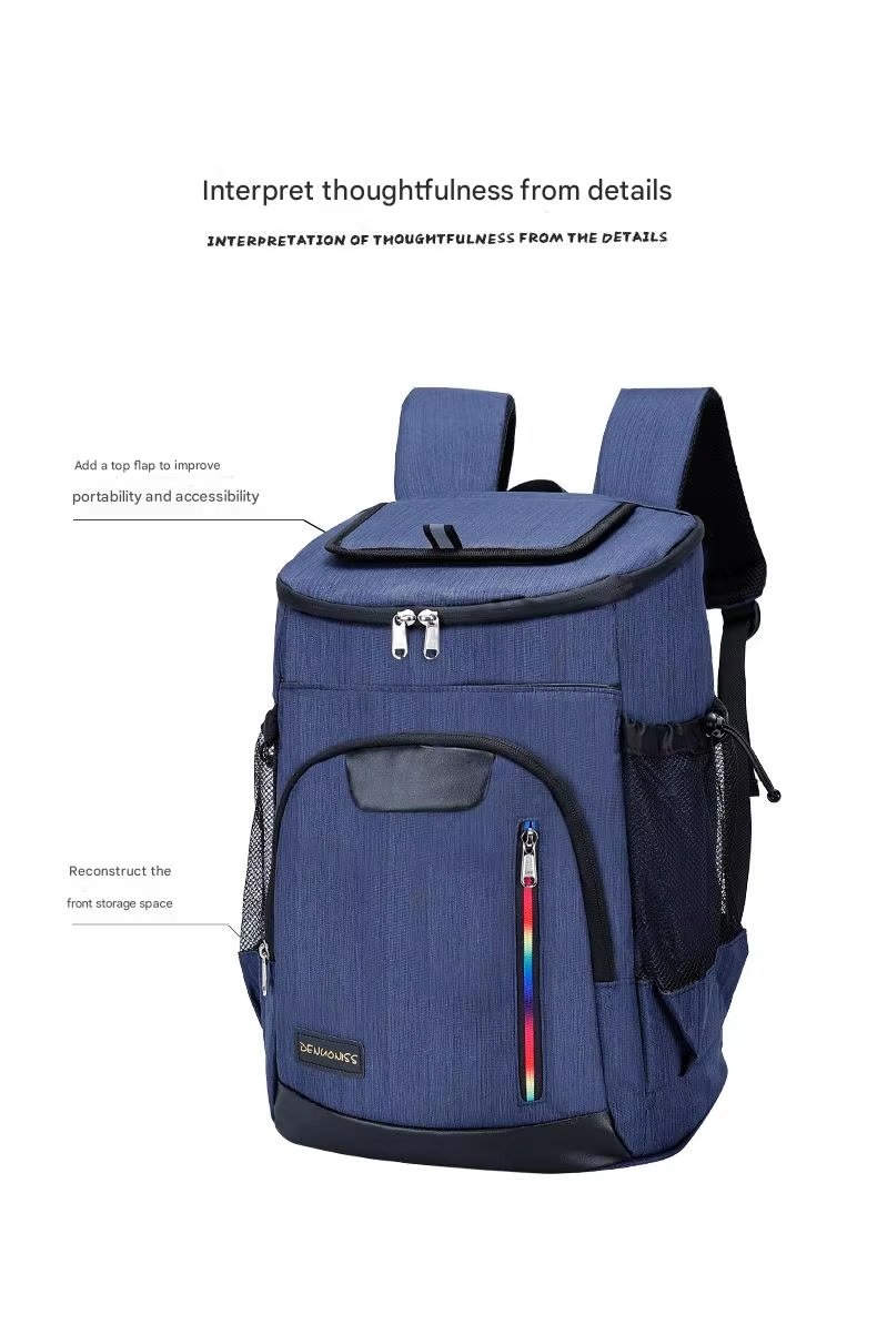 Leakproof Can Camping Hiking Picnic Backpack Waterproof Food Delivery Wine Thermal Ice Pack Insulated Lunch Cooler Bag - product detail