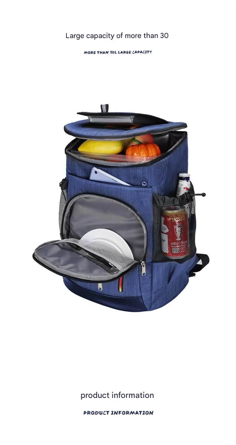 Leakproof Can Camping Hiking Picnic Backpack Waterproof Food Delivery Wine Thermal Ice Pack Insulated Lunch Cooler Bag - product detail