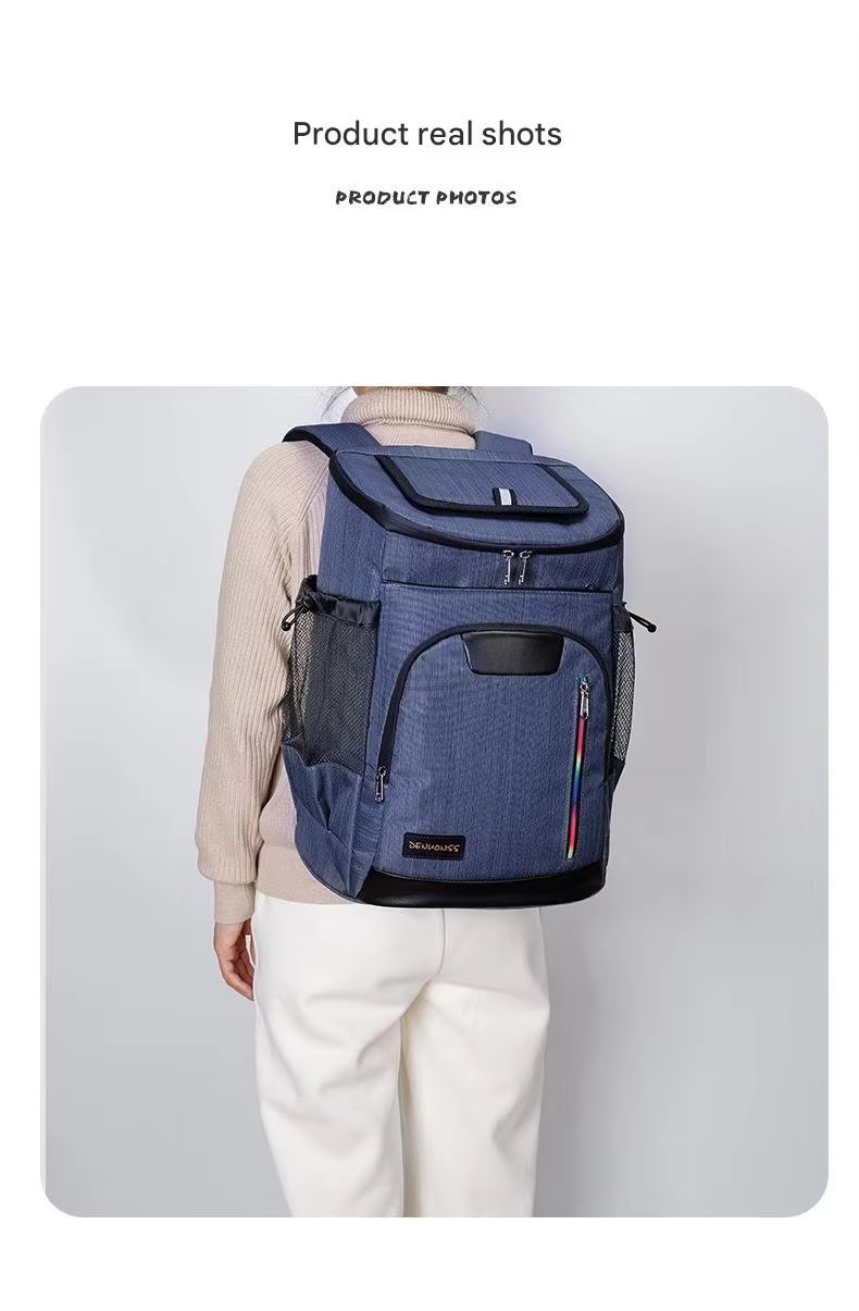 Leakproof Can Camping Hiking Picnic Backpack Waterproof Food Delivery Wine Thermal Ice Pack Insulated Lunch Cooler Bag - product detail