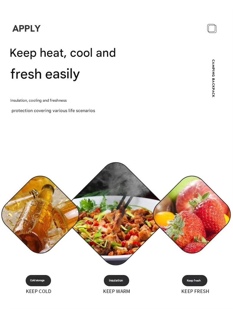 Custom Kids Thermal Insulation Lunch Bag Aluminum Foil Reusable Picnic Ice Cooler with Shoulder Strap - product detail