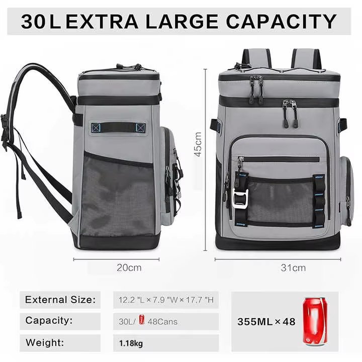 Collapsible Square Insulated Handheld Thermal Lunch Tote Bag Custom Printing Large Capacity Cooler Box - product detail