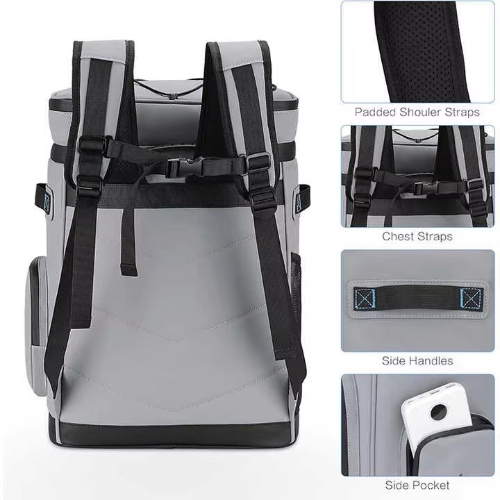 Collapsible Square Insulated Handheld Thermal Lunch Tote Bag Custom Printing Large Capacity Cooler Box - product detail