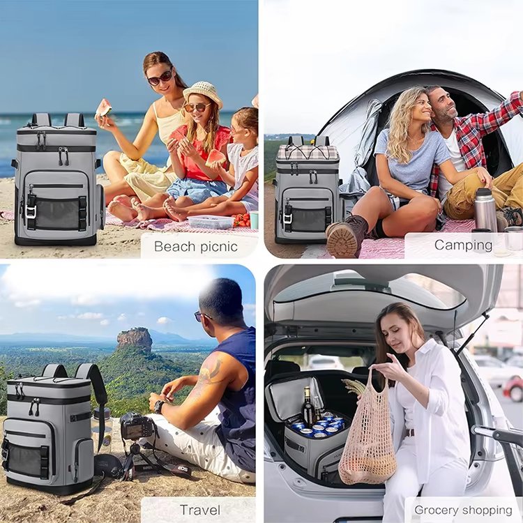 Collapsible Square Insulated Handheld Thermal Lunch Tote Bag Custom Printing Large Capacity Cooler Box - product detail