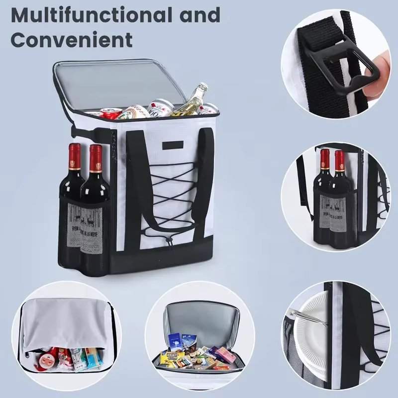 600D Oxford Soft Tote Cooler Box Insulated Office Travel and Picnic Thermal Lunch Bag with Shoulder Strap - product detail