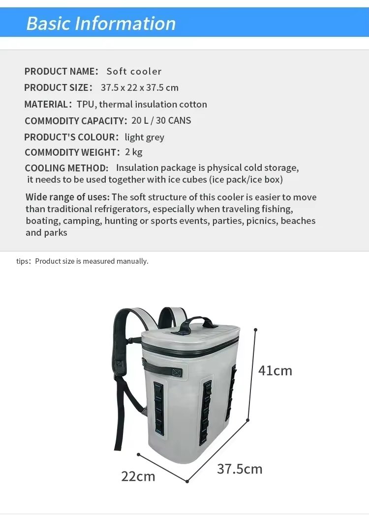 Custom Large Lunch Cooler Bag for Work Double Deck Leakproof Insulated Soft for Oxford Cloth Bags - product detail