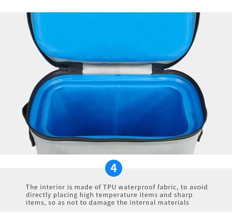 Custom Large Lunch Cooler Bag for Work Double Deck Leakproof Insulated Soft for Oxford Cloth Bags - product detail