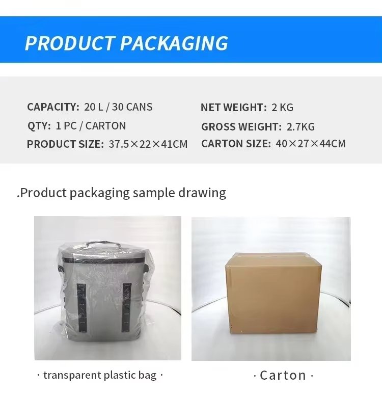 Custom Large Lunch Cooler Bag for Work Double Deck Leakproof Insulated Soft for Oxford Cloth Bags - product detail