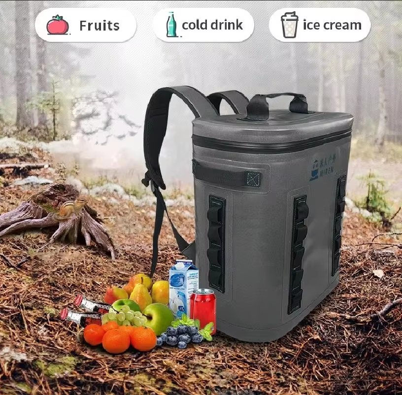 Custom Large Lunch Cooler Bag for Work Double Deck Leakproof Insulated Soft for Oxford Cloth Bags - product detail