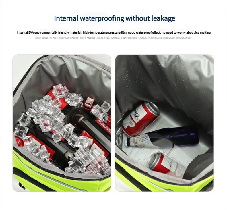 Foldable Large Capacity Leakproof Insulated Thermal Cooler Bag Reusable Picnic Lunch Box Bags with Adjustable Shoulder Strap - product detail