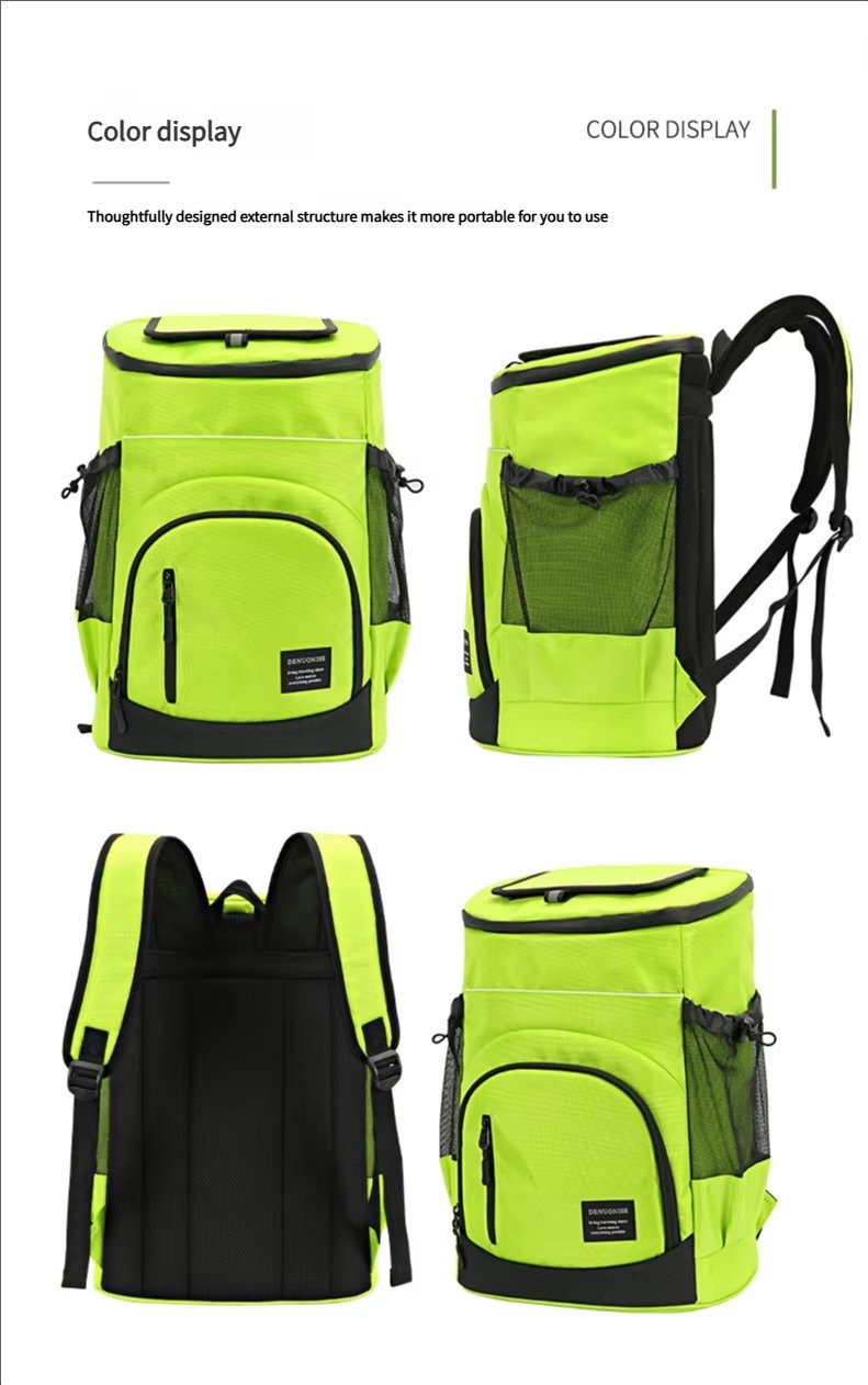 Foldable Large Capacity Leakproof Insulated Thermal Cooler Bag Reusable Picnic Lunch Box Bags with Adjustable Shoulder Strap - product detail
