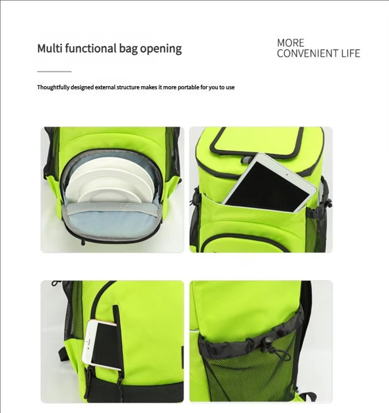 Foldable Large Capacity Leakproof Insulated Thermal Cooler Bag Reusable Picnic Lunch Box Bags with Adjustable Shoulder Strap - product detail