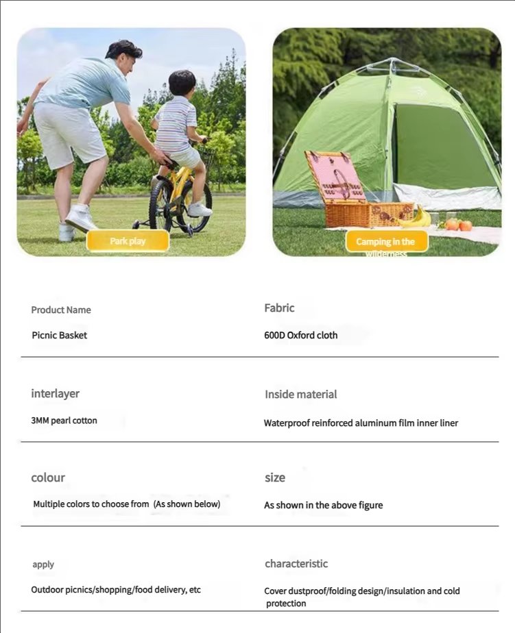 Quality 3-Layer Thick Cooler Bag with Shoulder Strap Oxford Material Insulated Picnic Lunch Box - product detail