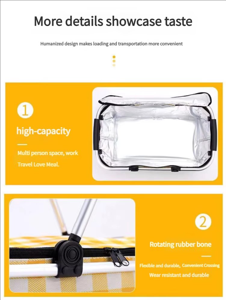 Quality 3-Layer Thick Cooler Bag with Shoulder Strap Oxford Material Insulated Picnic Lunch Box - product detail