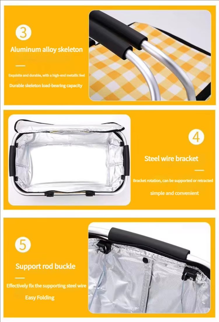 Quality 3-Layer Thick Cooler Bag with Shoulder Strap Oxford Material Insulated Picnic Lunch Box - product detail