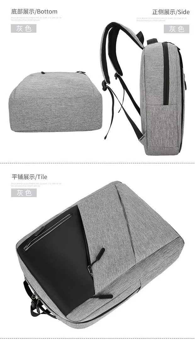 Water-Resistant USB Vintage Modern Business Nylon Laptop Backpack product detail