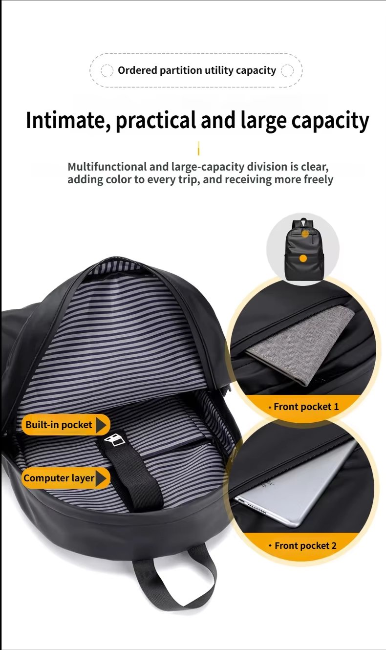 Water-Resistant Lightweight Modern Business Travel Oxford Laptop Backpack product detail