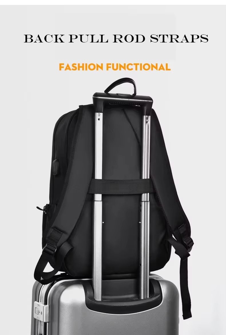 Water-Resistant Large Capacity USB Vintage Oxford Laptop Backpack product detail