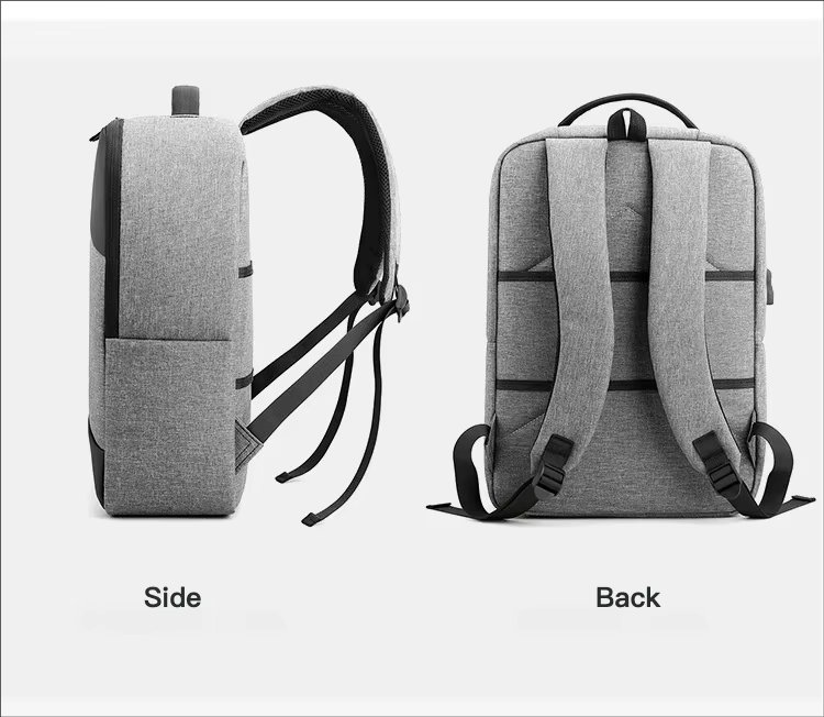 Large Capacity USB Modern Business Travel Nylon Laptop Backpack product detail