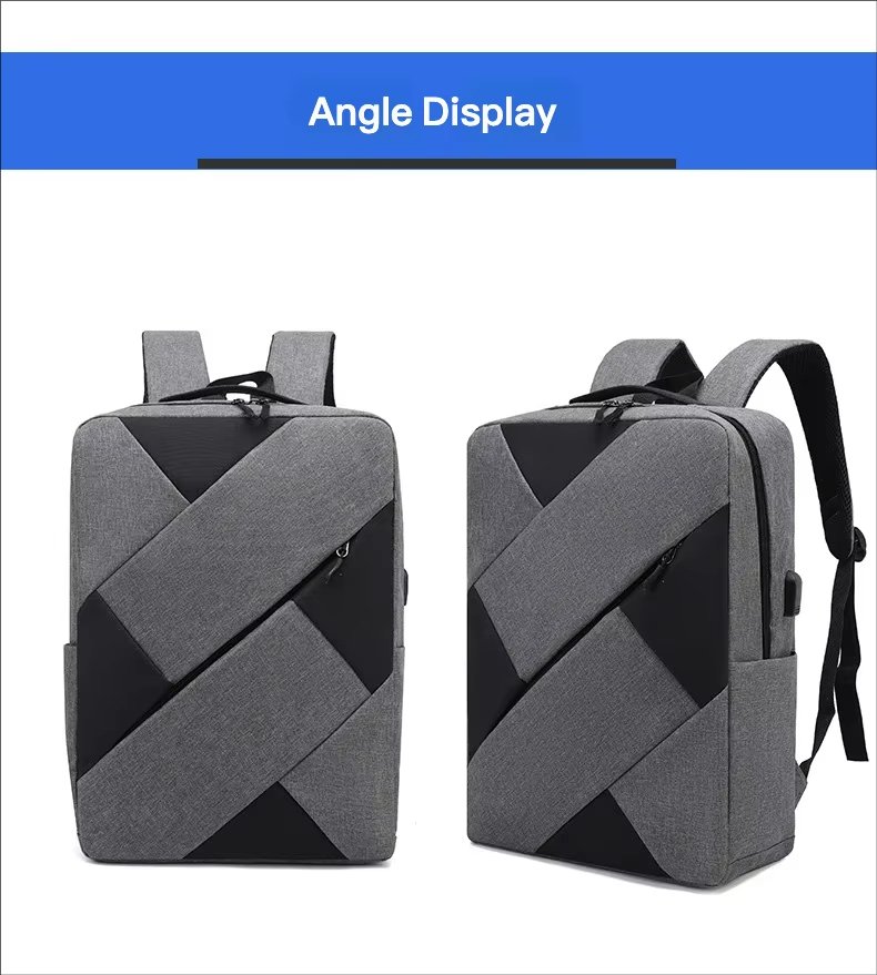 Large Capacity USB Modern Business Travel Oxford Laptop Backpack product detail
