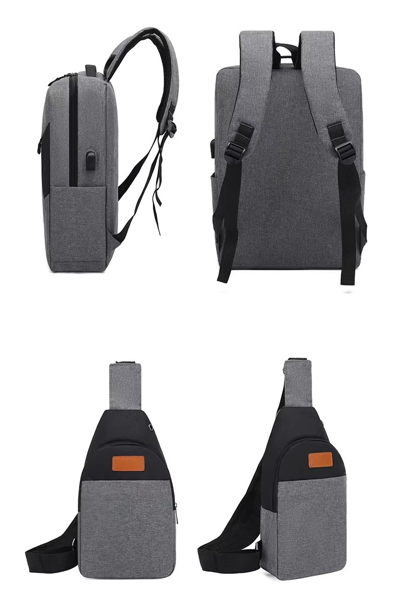 Large Capacity USB Modern Business Travel Oxford Laptop Backpack product detail