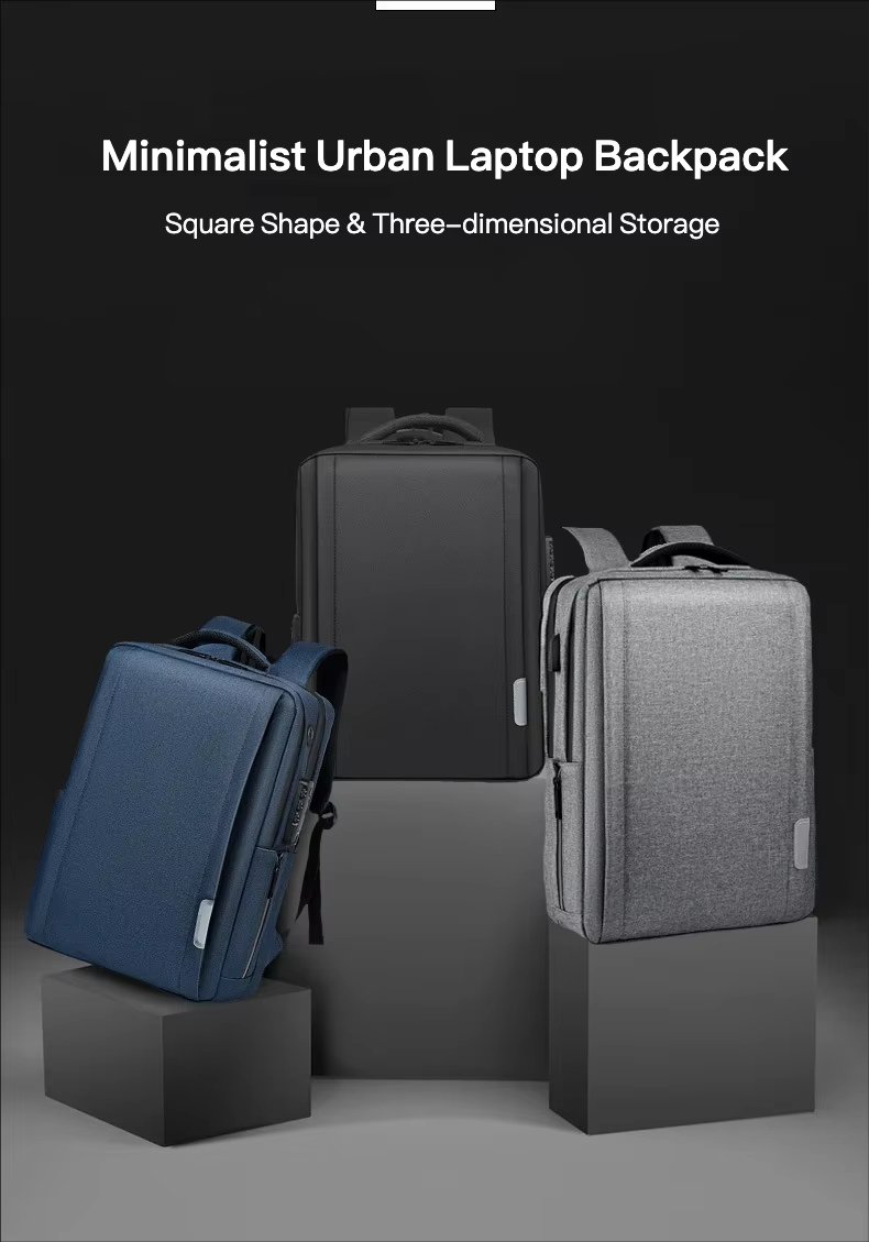 Anti-Theft Water-Resistant Large Capacity USB Business Polyester Laptop Backpack product detail