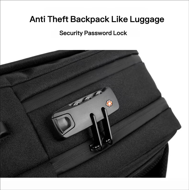 Anti-Theft Water-Resistant Large Capacity USB Business Polyester Laptop Backpack product detail