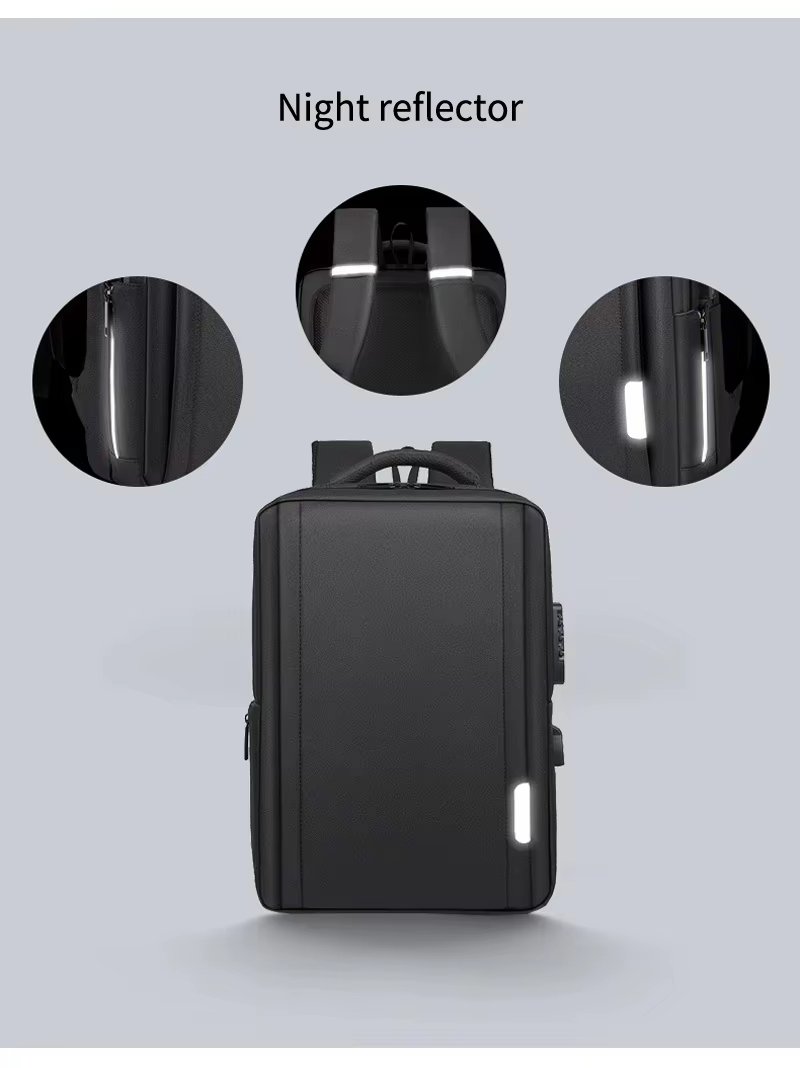Anti-Theft Water-Resistant Large Capacity USB Business Polyester Laptop Backpack product detail
