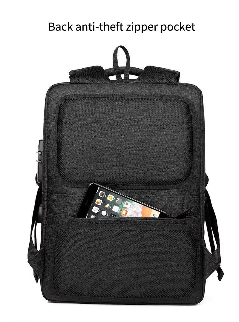 Anti-Theft Water-Resistant Large Capacity USB Business Polyester Laptop Backpack product detail