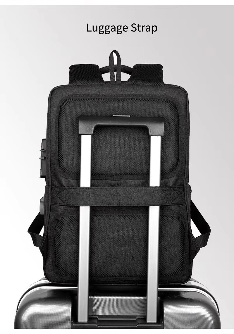 Anti-Theft Water-Resistant Large Capacity USB Business Polyester Laptop Backpack product detail