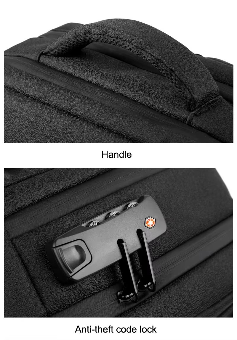 Anti-Theft Water-Resistant Large Capacity USB Business Polyester Laptop Backpack product detail