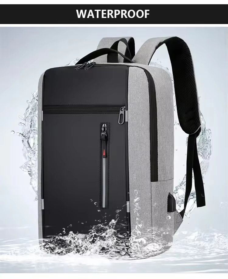 Anti-Theft Water-Resistant USB Vintage Business Oxford Laptop Backpack product detail