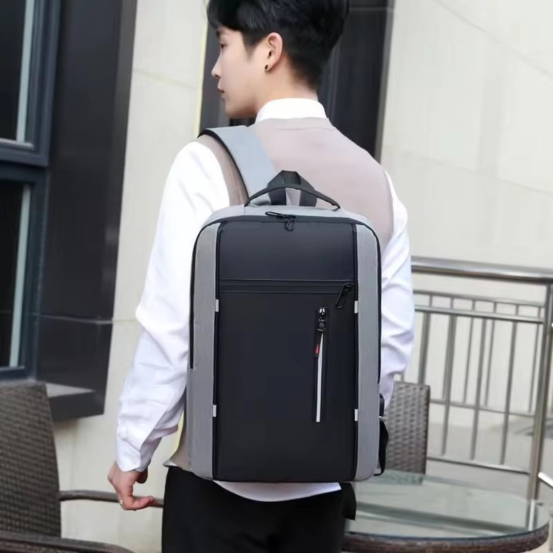 Anti-Theft Water-Resistant USB Vintage Business Oxford Laptop Backpack product detail