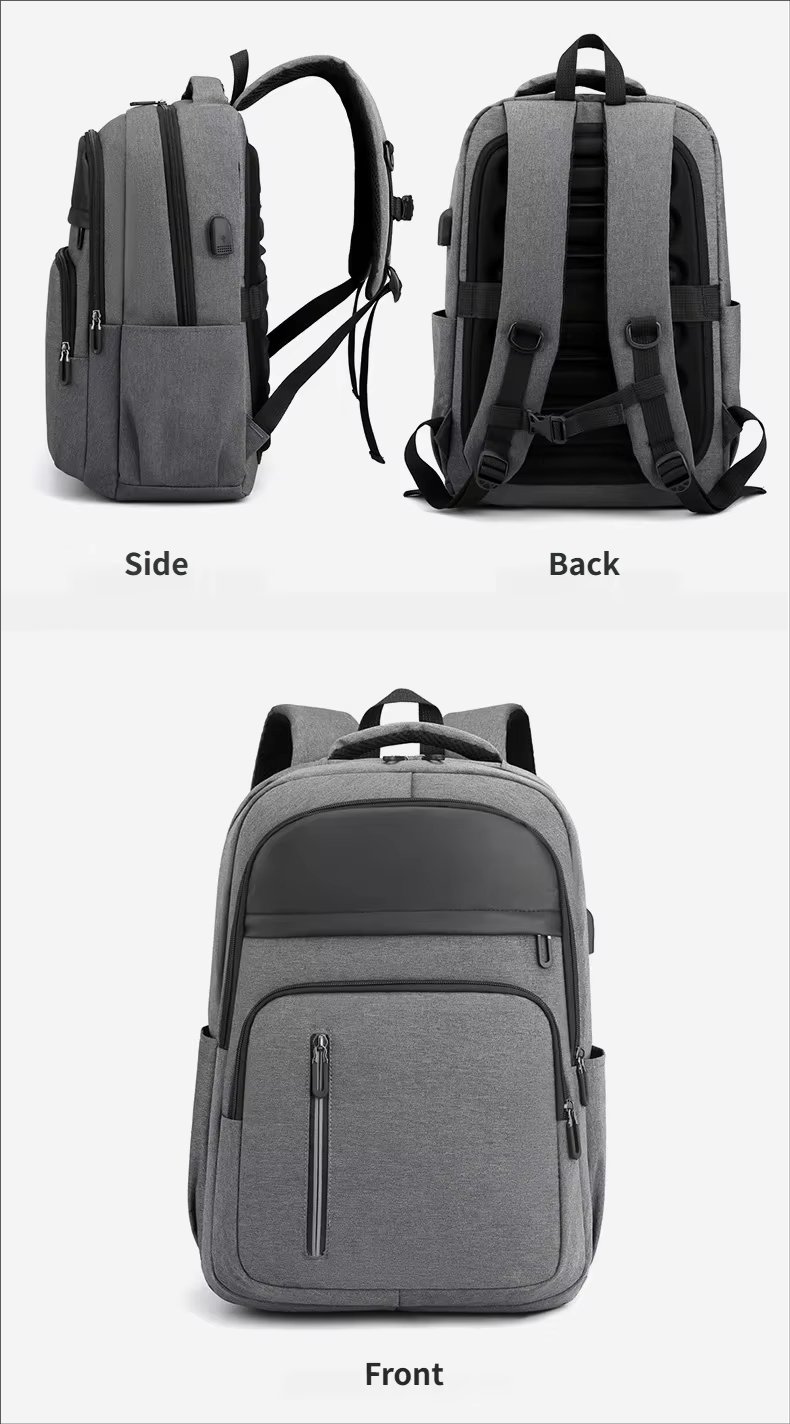 Anti-Theft Water-Resistant Lightweight USB Outdoor Nylon Laptop Backpack product detail