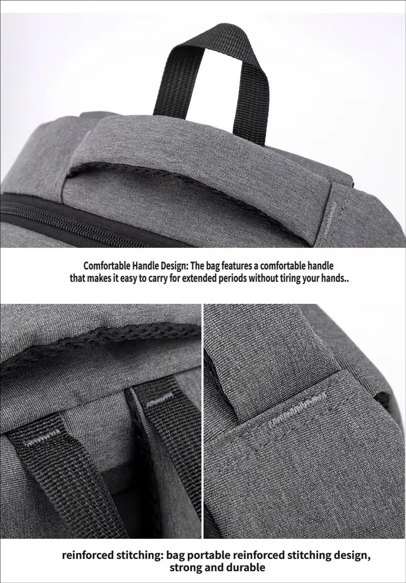 Anti-Theft Water-Resistant Lightweight USB Outdoor Nylon Laptop Backpack product detail