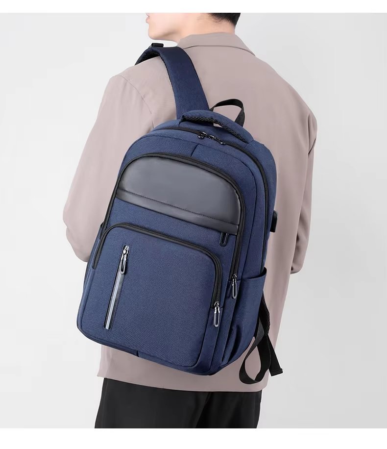 Anti-Theft Water-Resistant Lightweight USB Outdoor Nylon Laptop Backpack product detail