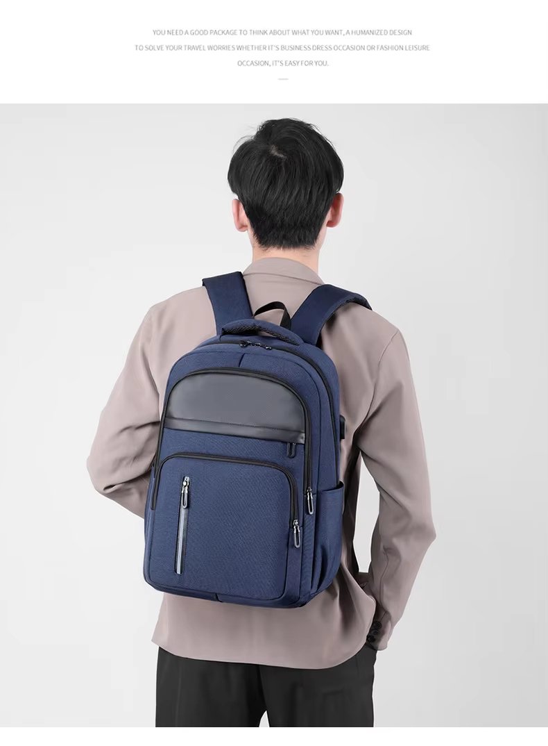 Anti-Theft Water-Resistant Lightweight USB Outdoor Nylon Laptop Backpack product detail