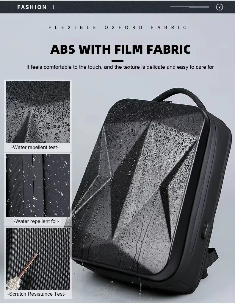 Anti-Theft Water-Resistant USB Modern Business ABS Laptop Backpack product detail