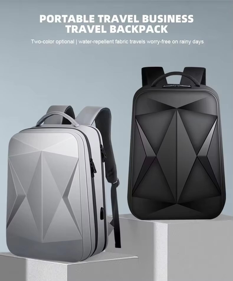 Anti-Theft Water-Resistant USB Modern Business ABS Laptop Backpack product detail