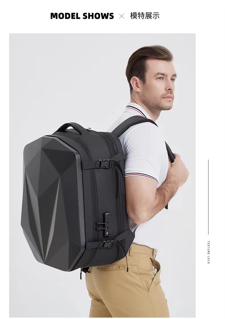 Anti-Theft Large Capacity Expandable USB Modern ABS Laptop Backpack product detail