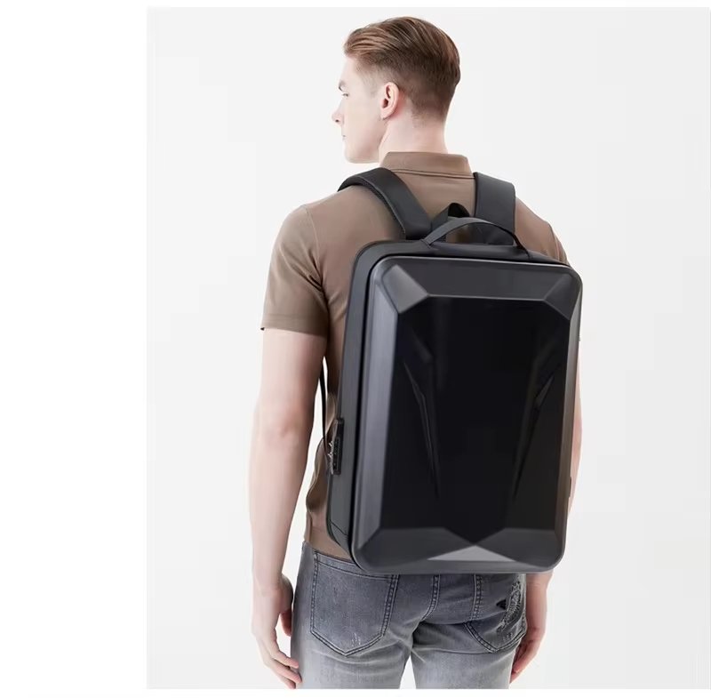 Anti-Theft Water-Resistant USB Vintage Travel ABS Hard-Shell Backpack product detail