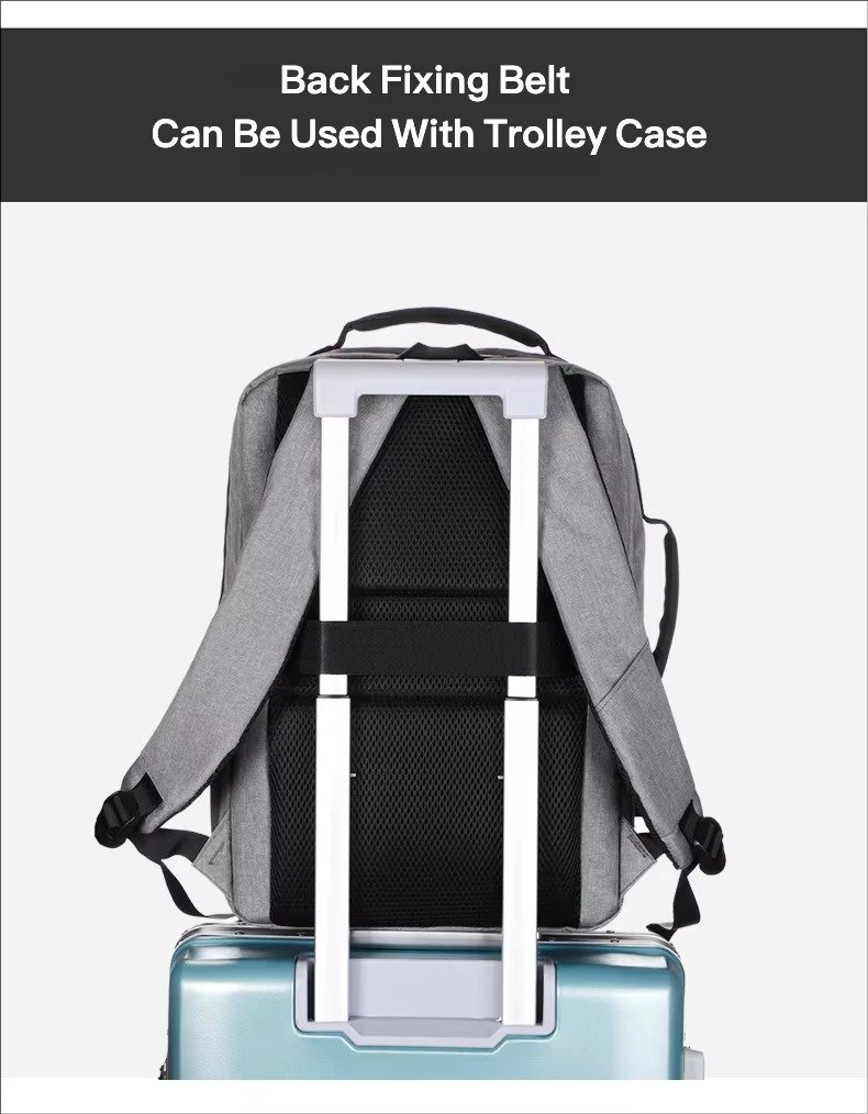 Custom Lightweight Waterproof Oxford Business Laptop Backpack with USB Large Capacity Portable College Student School Travel Bag detail image