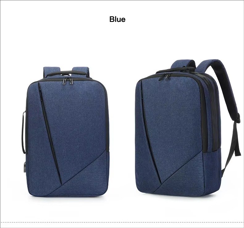 Custom Lightweight Waterproof Oxford Business Laptop Backpack with USB Large Capacity Portable College Student School Travel Bag detail image