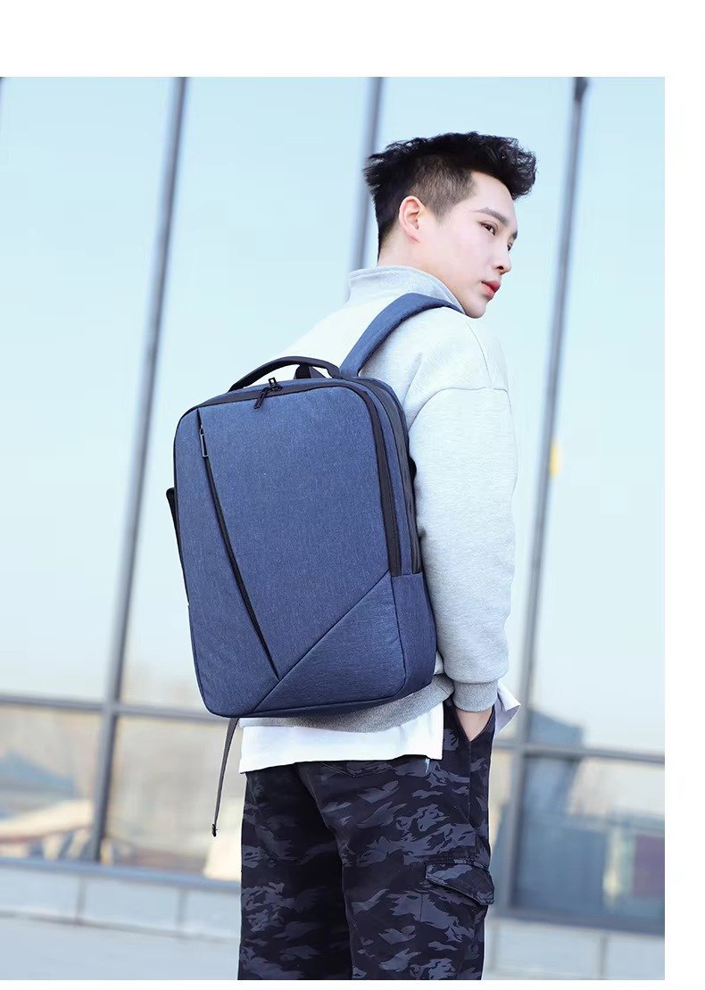 Custom Lightweight Waterproof Oxford Business Laptop Backpack with USB Large Capacity Portable College Student School Travel Bag detail image