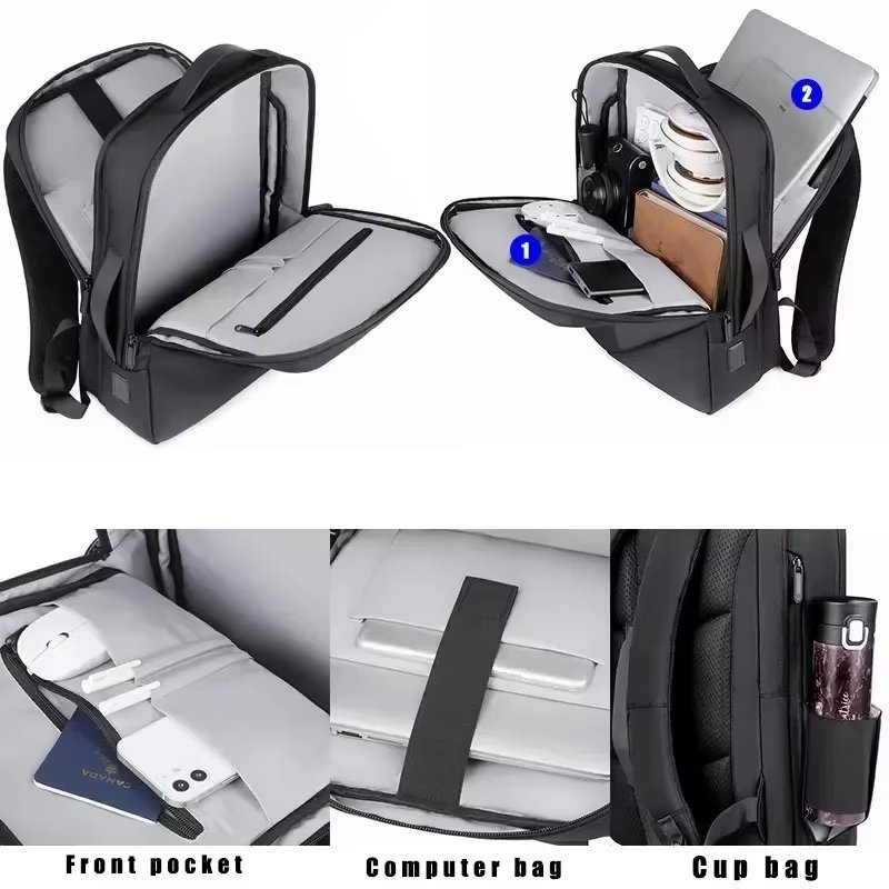 Water-Resistant USB Modern Outdoor Casual Polyester Laptop Backpack product detail