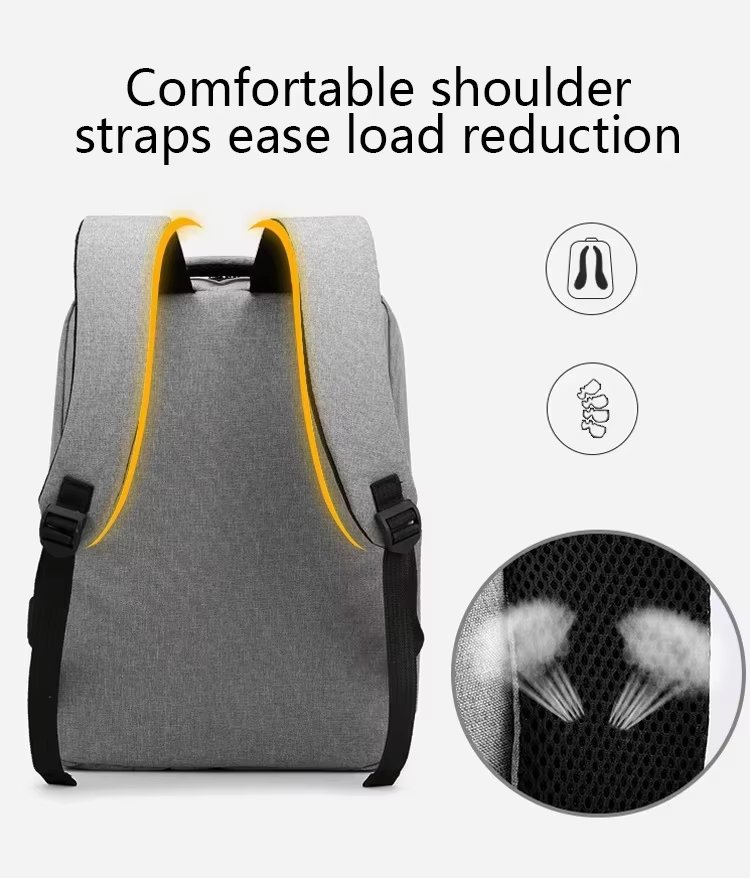 Anti-Theft Water-Resistant USB Modern Business Nylon Laptop Backpack product detail
