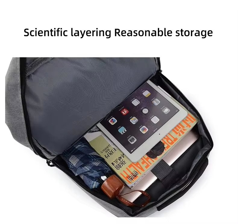 Anti-Theft Water-Resistant USB Modern Business Nylon Laptop Backpack product detail