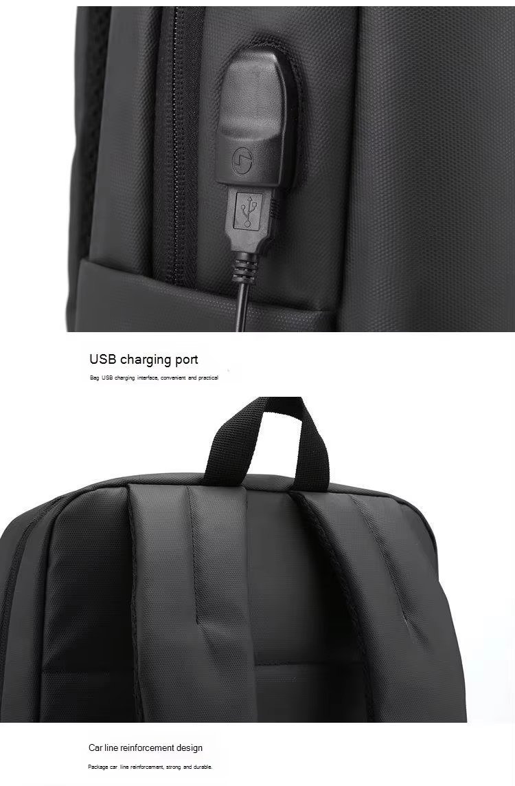 Water-Resistant Large Capacity Vintage Modern Business Nylon Business Backpack product detail